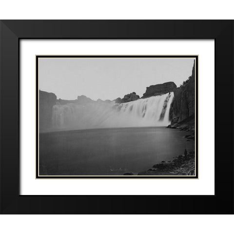 Shoshone Falls-Idaho Black Modern Wood Framed Art Print with Double Matting by OSullivan, Timothy H