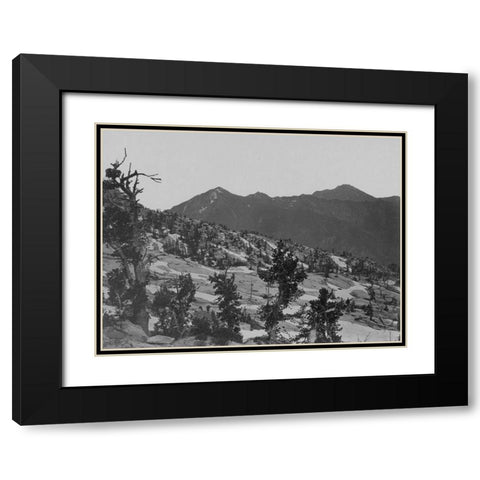 Summit Wahsatch Mountains-Utah Black Modern Wood Framed Art Print with Double Matting by OSullivan, Timothy H