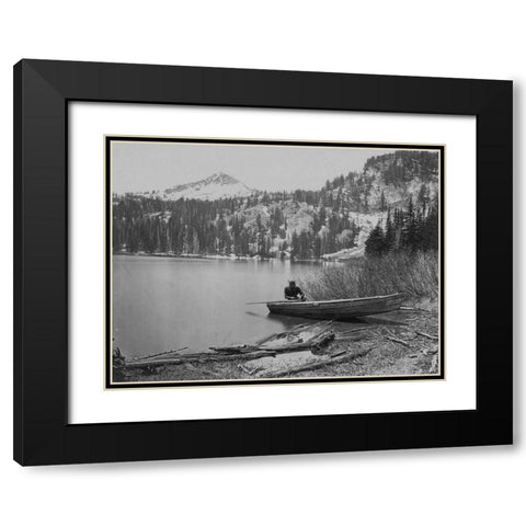 Cottonwood Lake-Utah Black Modern Wood Framed Art Print with Double Matting by OSullivan, Timothy H