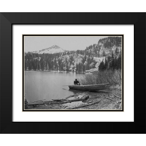 Cottonwood Lake-Utah Black Modern Wood Framed Art Print with Double Matting by OSullivan, Timothy H