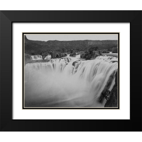Shoshone Falls-Idaho Black Modern Wood Framed Art Print with Double Matting by OSullivan, Timothy H