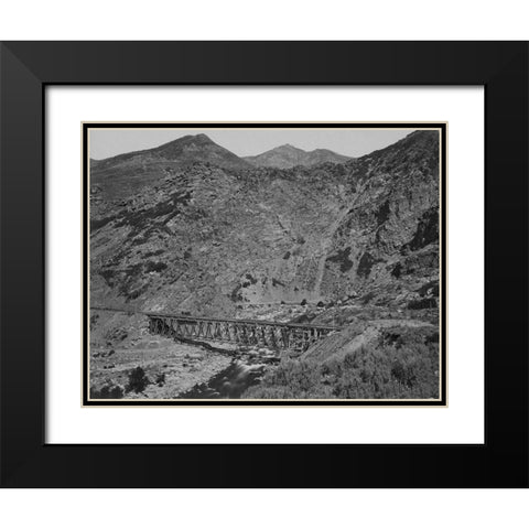 Devils Gate Bridge Black Modern Wood Framed Art Print with Double Matting by OSullivan, Timothy H