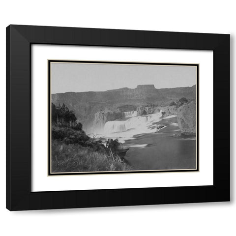Shoshone Falls-Idaho Black Modern Wood Framed Art Print with Double Matting by OSullivan, Timothy H