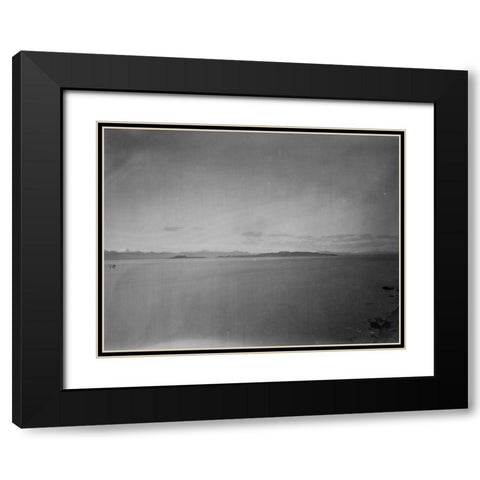 Volcanic islands in Mono Lake-California Black Modern Wood Framed Art Print with Double Matting by OSullivan, Timothy H