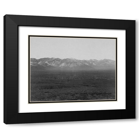 Salt Lake City and Wahsatch Mountains-Utah Black Modern Wood Framed Art Print with Double Matting by OSullivan, Timothy H