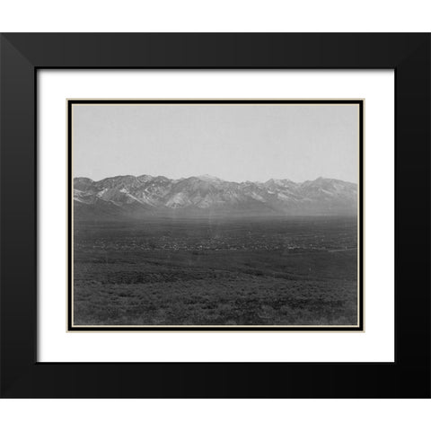 Salt Lake City and Wahsatch Mountains-Utah Black Modern Wood Framed Art Print with Double Matting by OSullivan, Timothy H