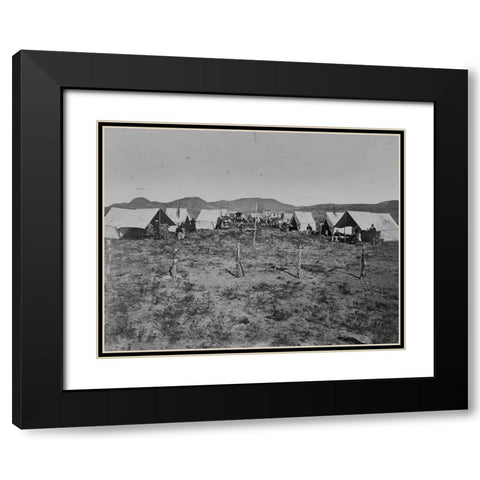 Survey Camp-Salt Lake City-Utah Black Modern Wood Framed Art Print with Double Matting by OSullivan, Timothy H
