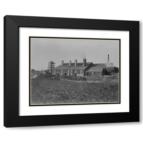 Smelting works-Oreana-Nevada Black Modern Wood Framed Art Print with Double Matting by OSullivan, Timothy H