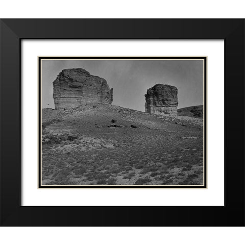 Buttes near Green River City-Wyoming Black Modern Wood Framed Art Print with Double Matting by OSullivan, Timothy H