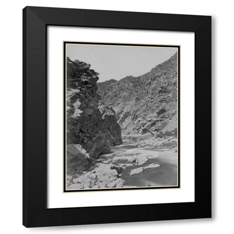 Devils Gate-Weber River-Utah Black Modern Wood Framed Art Print with Double Matting by OSullivan, Timothy H