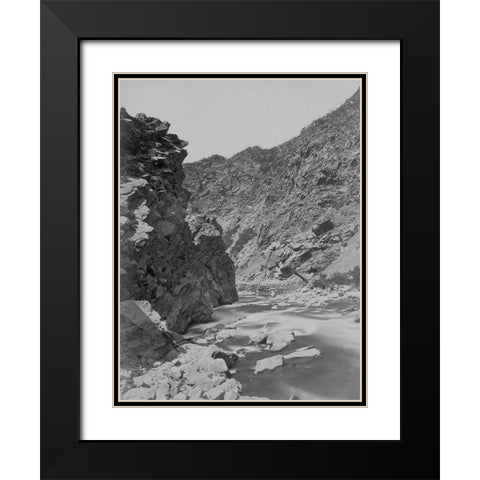 Devils Gate-Weber River-Utah Black Modern Wood Framed Art Print with Double Matting by OSullivan, Timothy H