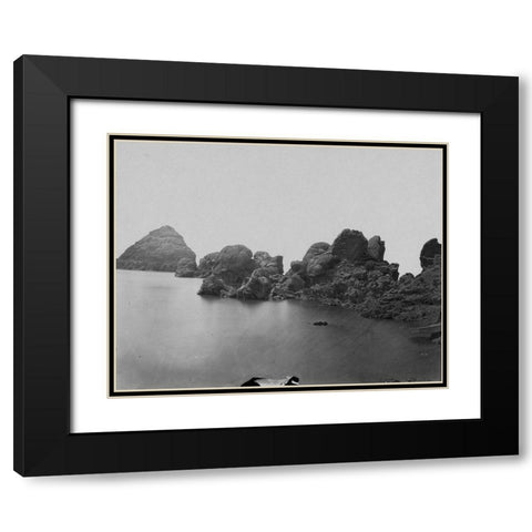 Pyramid and domes-Pyramid Lake-Nevada Black Modern Wood Framed Art Print with Double Matting by OSullivan, Timothy H