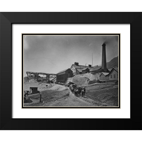Savage Works-Virginia City-Nevada Black Modern Wood Framed Art Print with Double Matting by OSullivan, Timothy H