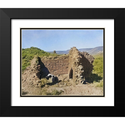 Ruins in ancient pueblo of San Juan-New Mexico Color Black Modern Wood Framed Art Print with Double Matting by OSullivan, Timothy H