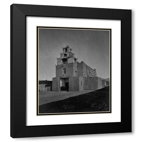 The Church of San Miguel-the oldest church in Santa Fe-New Mexico Black Modern Wood Framed Art Print with Double Matting by OSullivan, Timothy H
