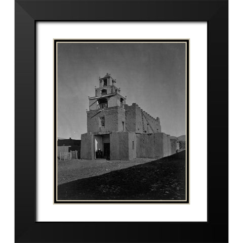 The Church of San Miguel-the oldest church in Santa Fe-New Mexico Black Modern Wood Framed Art Print with Double Matting by OSullivan, Timothy H