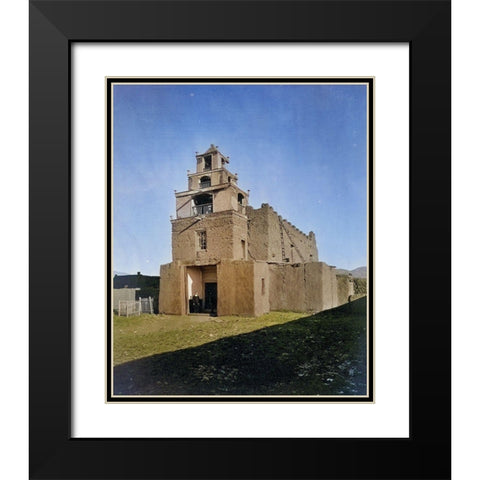 The Church of San Miguel-the oldest church in Santa Fe-New Mexico Color Black Modern Wood Framed Art Print with Double Matting by OSullivan, Timothy H