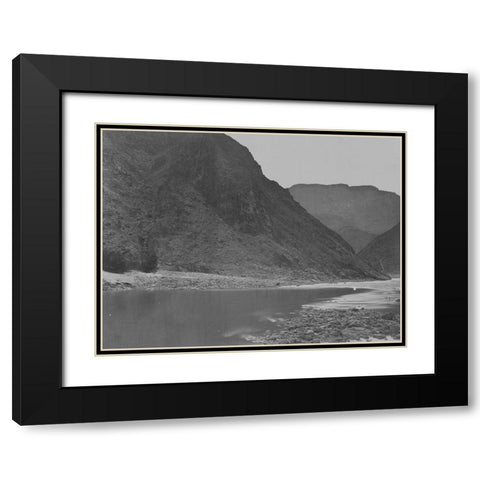 Grand Canyon-looking below mouth of Diamond River-Colorado River-1871 Black Modern Wood Framed Art Print with Double Matting by OSullivan, Timothy H