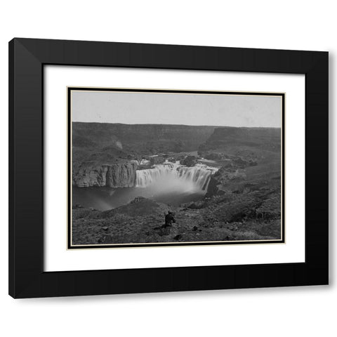 Shoshone Falls-Idaho Black Modern Wood Framed Art Print with Double Matting by OSullivan, Timothy H