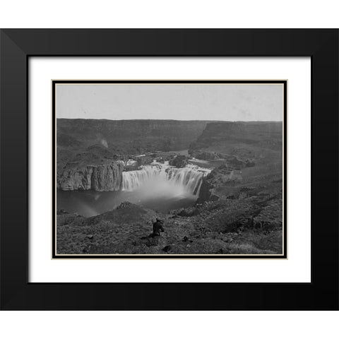 Shoshone Falls-Idaho Black Modern Wood Framed Art Print with Double Matting by OSullivan, Timothy H