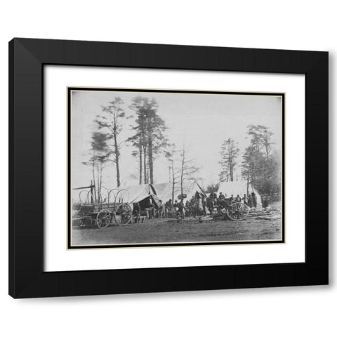 Army Repair Shop Black Modern Wood Framed Art Print with Double Matting by OSullivan, Timothy H