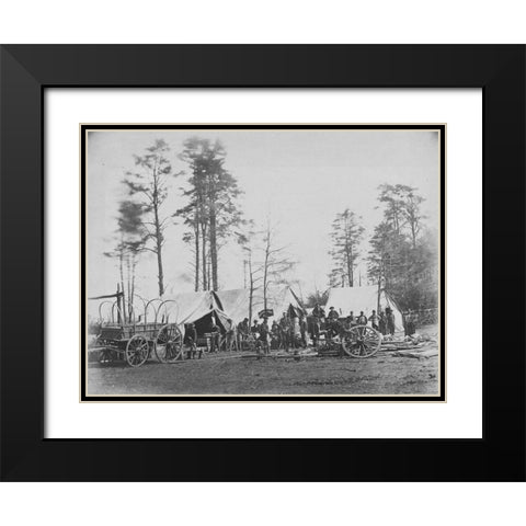 Army Repair Shop Black Modern Wood Framed Art Print with Double Matting by OSullivan, Timothy H