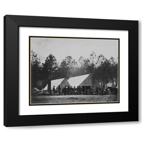 Commissary Department-Head-Quarters-Army of the Potomac Black Modern Wood Framed Art Print with Double Matting by OSullivan, Timothy H