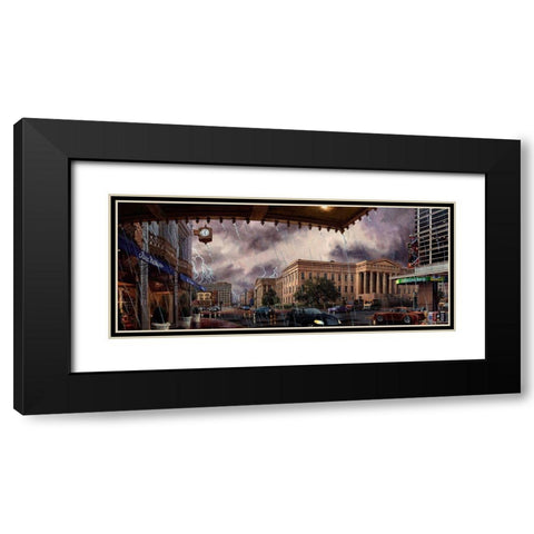 Washington Chronicle III Black Modern Wood Framed Art Print with Double Matting by Wang, John Z.