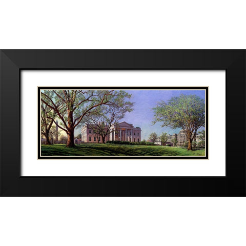 Washington Chronicle IV Black Modern Wood Framed Art Print with Double Matting by Wang, John Z.