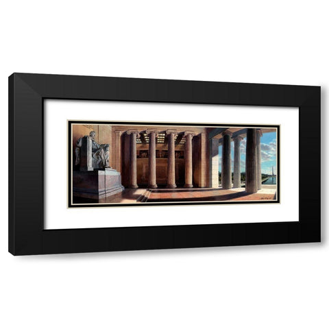 Washington Chronicle V Black Modern Wood Framed Art Print with Double Matting by Wang, John Z.