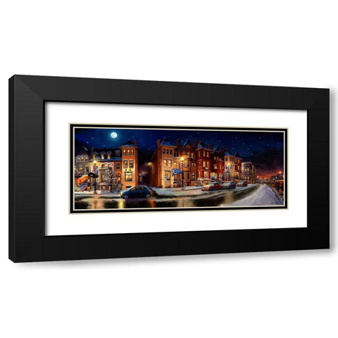Washington Chronicle X Black Modern Wood Framed Art Print with Double Matting by Wang, John Z.