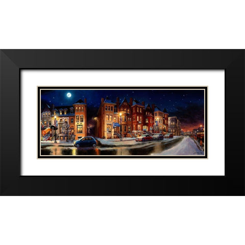 Washington Chronicle X Black Modern Wood Framed Art Print with Double Matting by Wang, John Z.