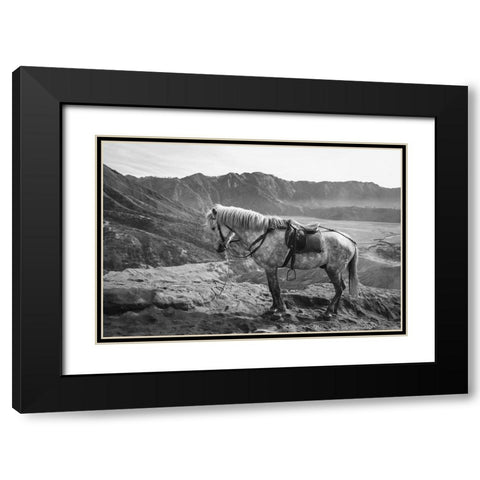 Mountain Rest Stop Black Modern Wood Framed Art Print with Double Matting by The Yellowstone Collection