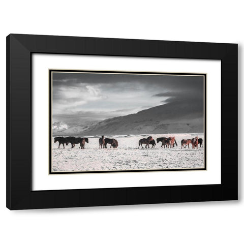 The Frozen Plain Black Modern Wood Framed Art Print with Double Matting by The Yellowstone Collection