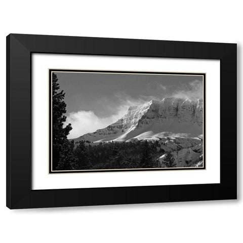 Amphitheater Mountain, Yellowstone National Park Black Modern Wood Framed Art Print with Double Matting by Peaco, Jim