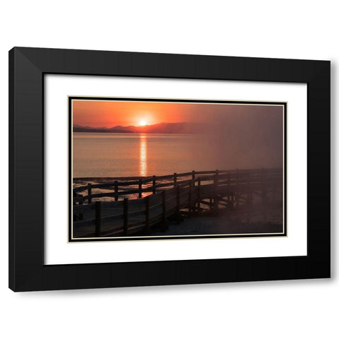 Sunrise at West Thum Geyser Basin, Yellowstone National Park Black Modern Wood Framed Art Print with Double Matting by Frank, Jacob W.