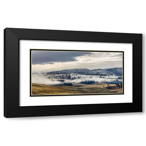 Dusting of Snow, Blacktail Deer Plateau, Yellowstone National Park Black Modern Wood Framed Art Print with Double Matting by The Yellowstone Collection