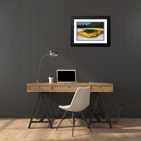 Emerald Pool in Black Sand Basin, Yellowstone National Park Black Modern Wood Framed Art Print with Double Matting by Peaco, Jim