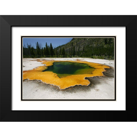 Emerald Pool in Black Sand Basin, Yellowstone National Park Black Modern Wood Framed Art Print with Double Matting by Peaco, Jim