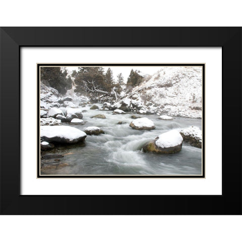 Gardner River, Yellowstone National Park Black Modern Wood Framed Art Print with Double Matting by Peaco, Jim