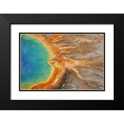 Grand Prismatic Spring, Yellowstone National Park Black Modern Wood Framed Art Print with Double Matting by Peaco, Jim