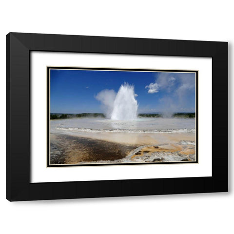 Great Fountain Geyser, Yellowstone National Park Black Modern Wood Framed Art Print with Double Matting by Renkin, Diane