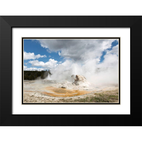Grotto Geyser, Yellowstone National Park Black Modern Wood Framed Art Print with Double Matting by The Yellowstone Collection
