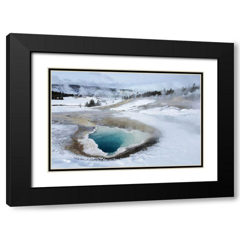 Heart Spring in Upper Geyser Basin, Yellowstone National Park Black Modern Wood Framed Art Print with Double Matting by The Yellowstone Collection