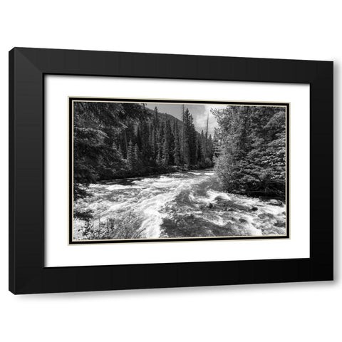Horse and Hellroaring Creeks, Yellowstone National Park Black Modern Wood Framed Art Print with Double Matting by Frank, Jacob W.