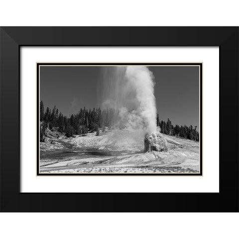 Lone Star Geyser, Yellowstone National Park Black Modern Wood Framed Art Print with Double Matting by Frank, Jacob W.