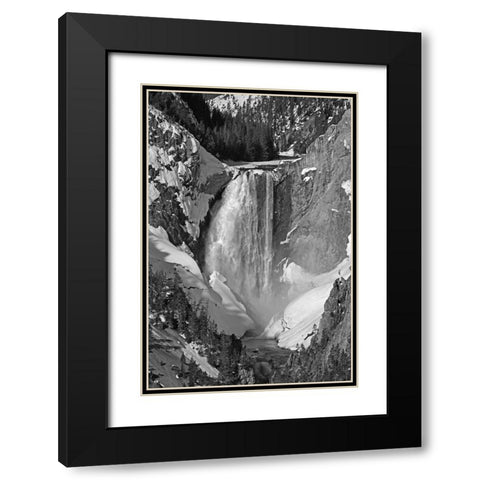 Lower Falls from Artist Point, Yellowstone National Park Black Modern Wood Framed Art Print with Double Matting by Renkin, Diane