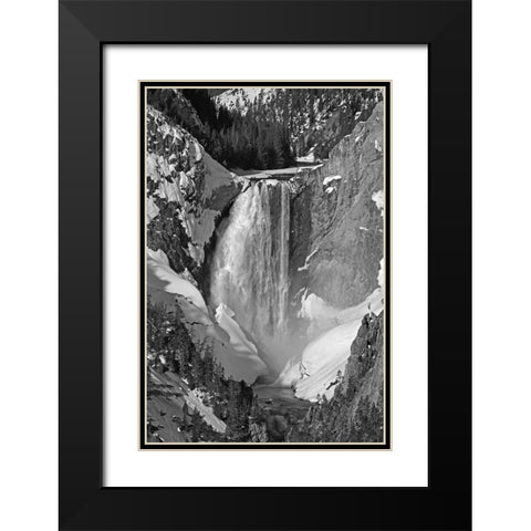 Lower Falls from Artist Point, Yellowstone National Park Black Modern Wood Framed Art Print with Double Matting by Renkin, Diane