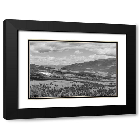 Mammoth Hot Springs, Yellowstone National Park Black Modern Wood Framed Art Print with Double Matting by The Yellowstone Collection