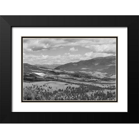 Mammoth Hot Springs, Yellowstone National Park Black Modern Wood Framed Art Print with Double Matting by The Yellowstone Collection